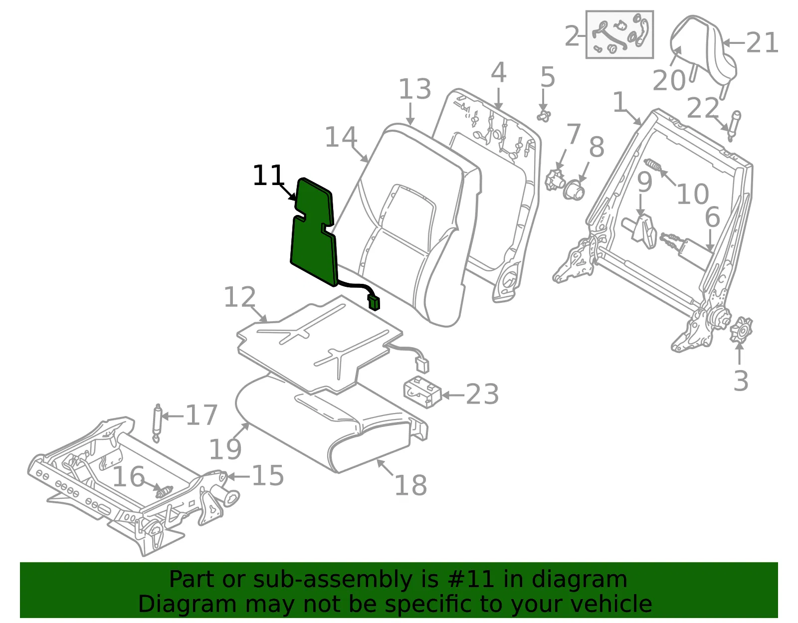 Seat Heater - Volvo (30675154) - view 3