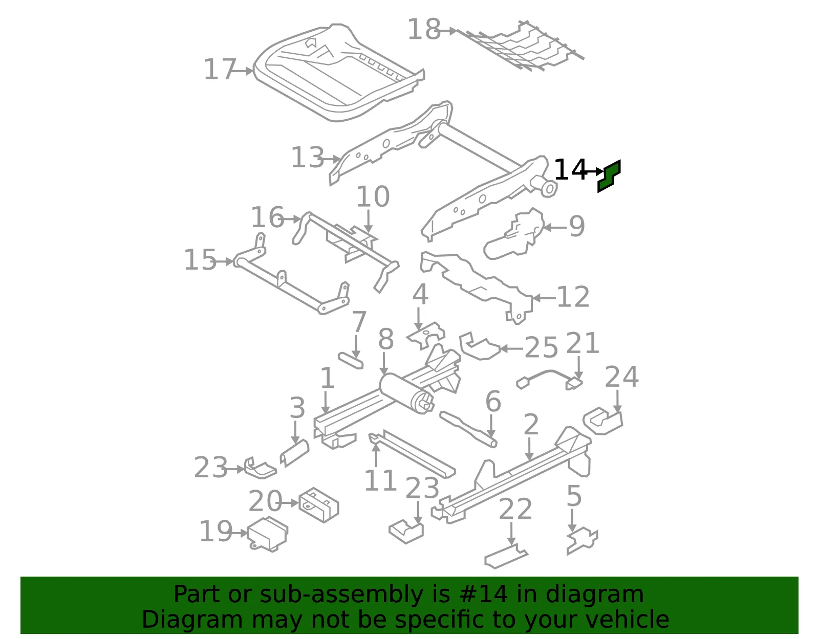 Seat Frame Side Bracket - Volvo (30675319) - view 2