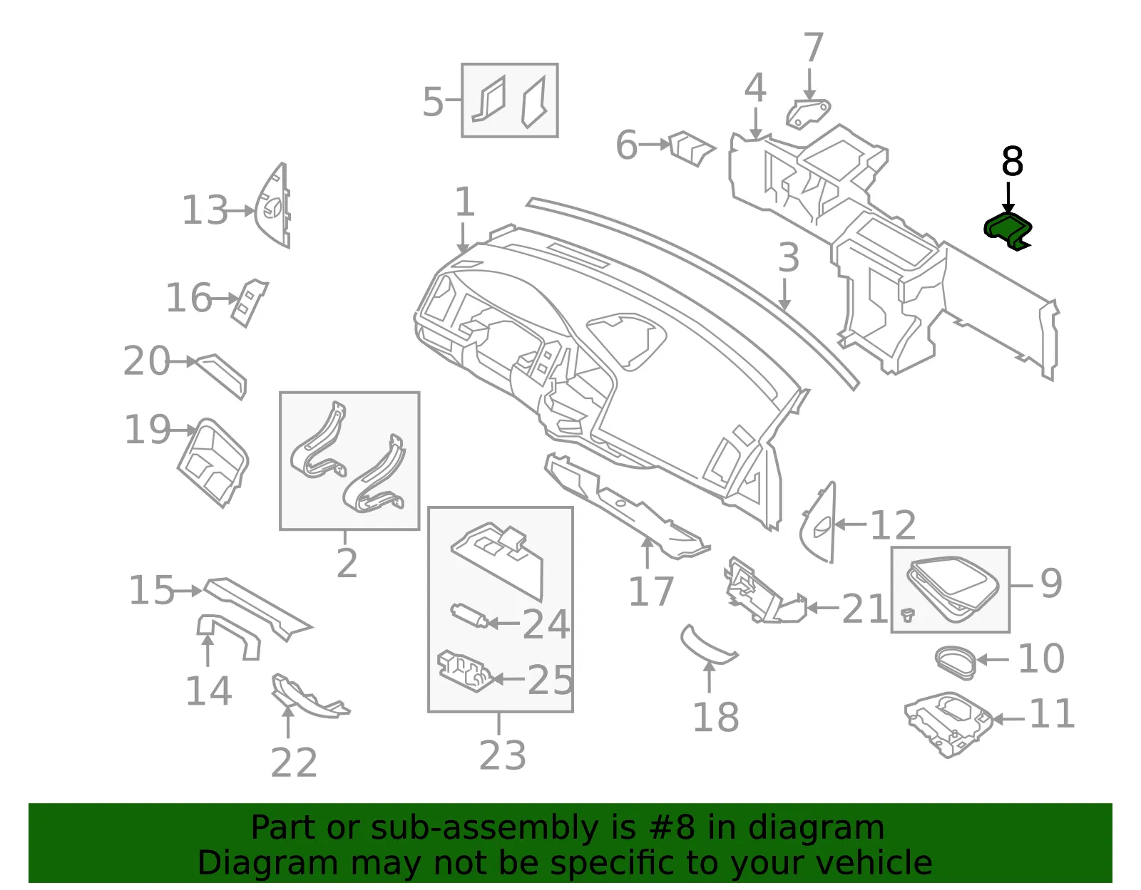 Instrument Panel Cross-Member Bracket - Volvo (30715096) - view 2