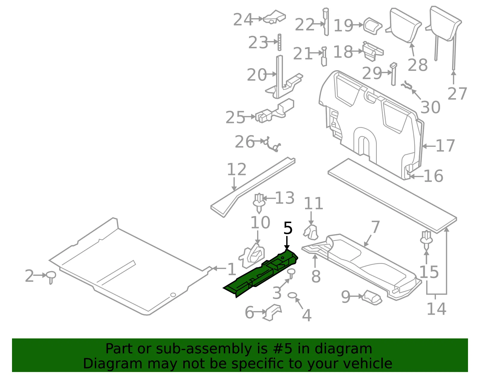 Seat Support - Driver's Side (LH) - Volvo (30721475) - view 2