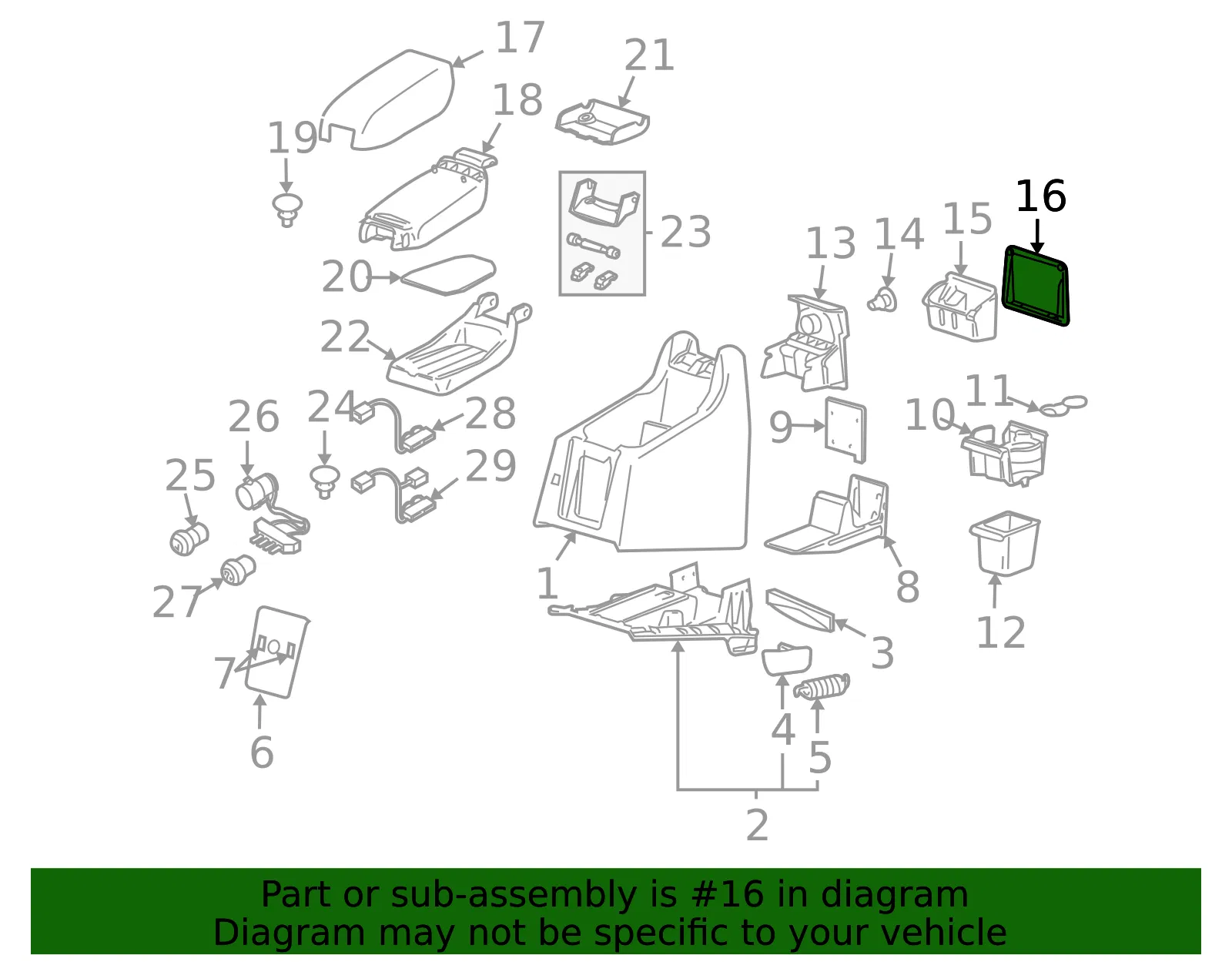 Console Trim Panel - Volvo (30722394) - view 3