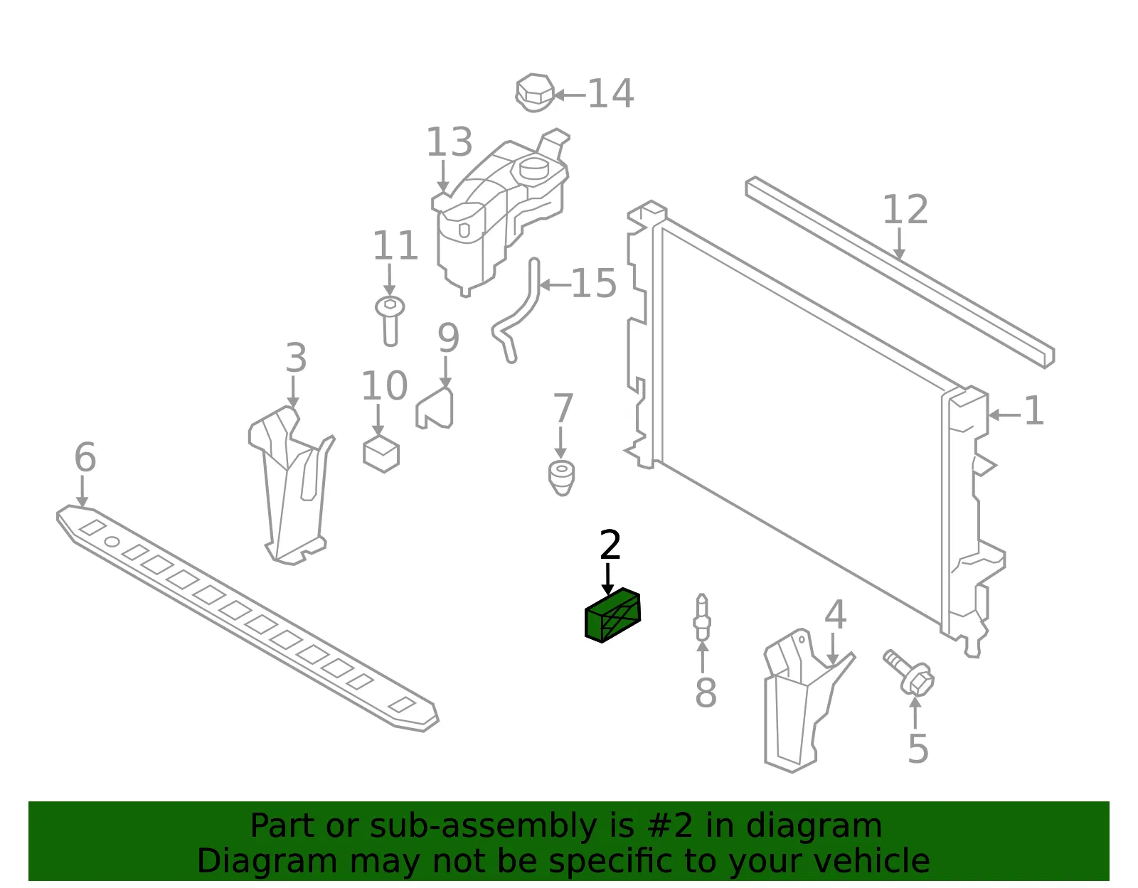Radiator Cushion - Volvo (30723362) - view 2