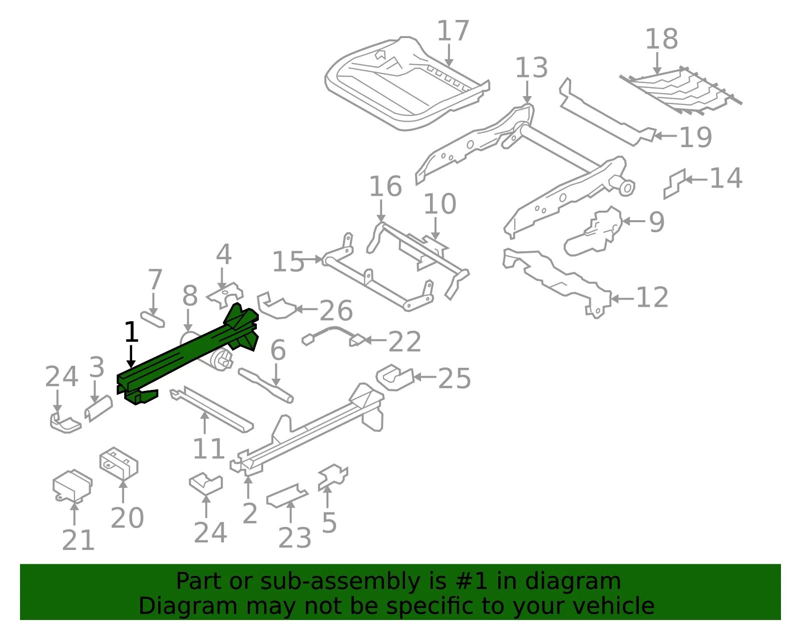 Seat Track - Volvo (30734094) - view 2