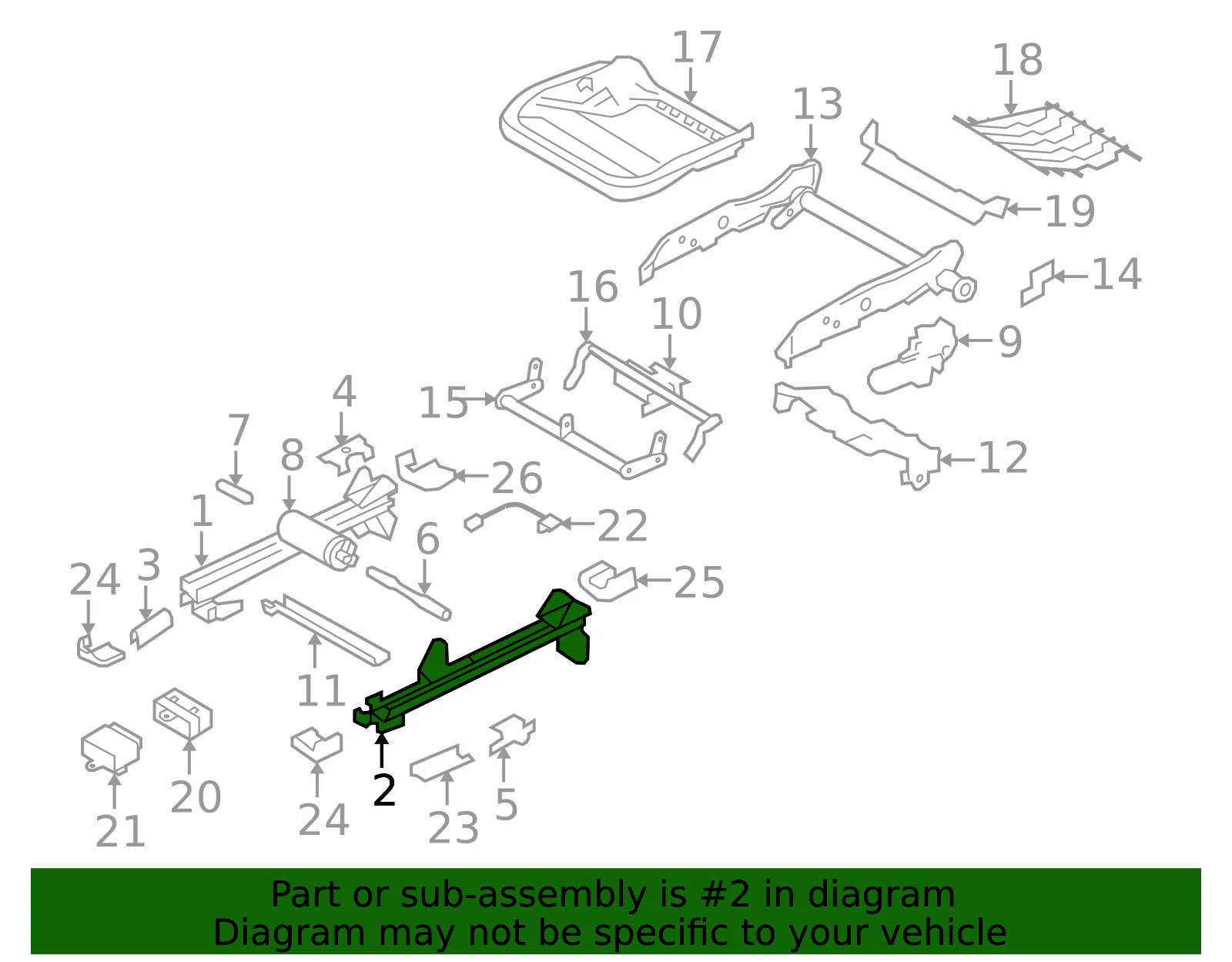 Seat Track - Volvo (30734095) - view 2