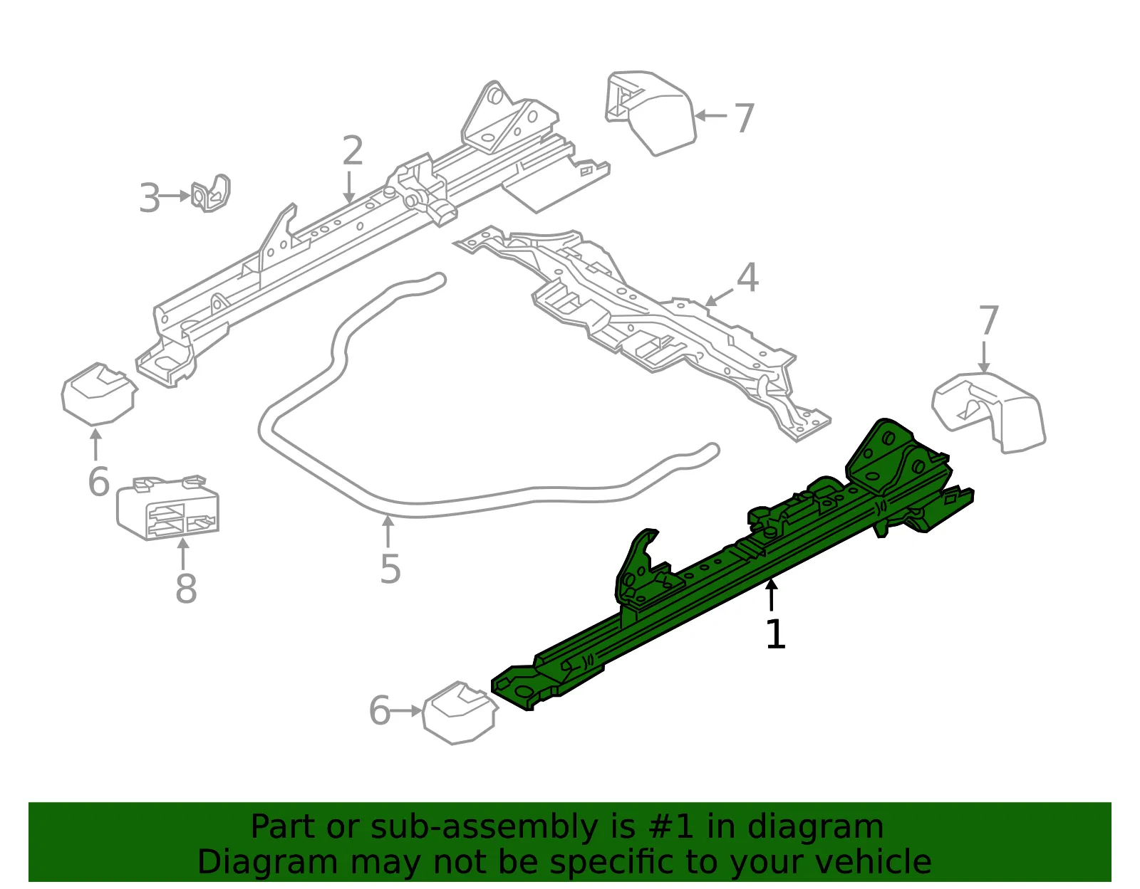 Seat Track - Volvo (30734224) - view 2