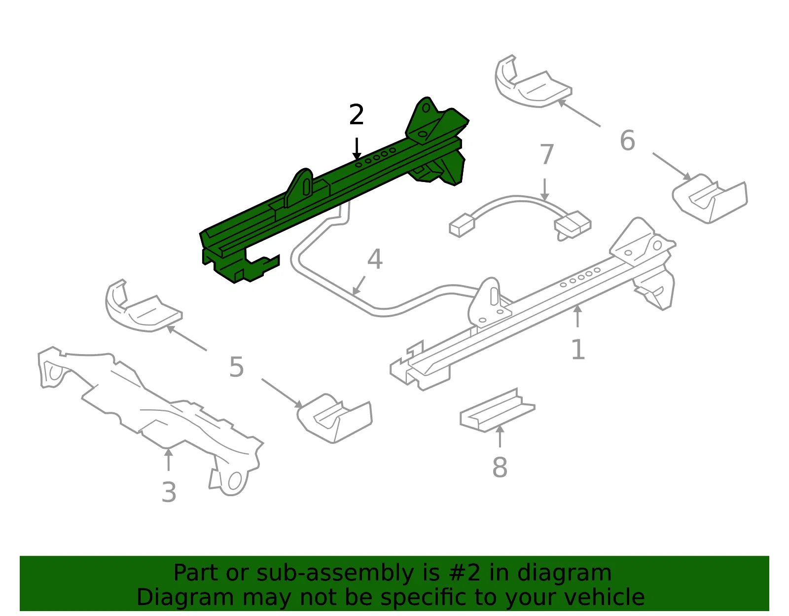 Seat Track - Volvo (30734225) - view 2
