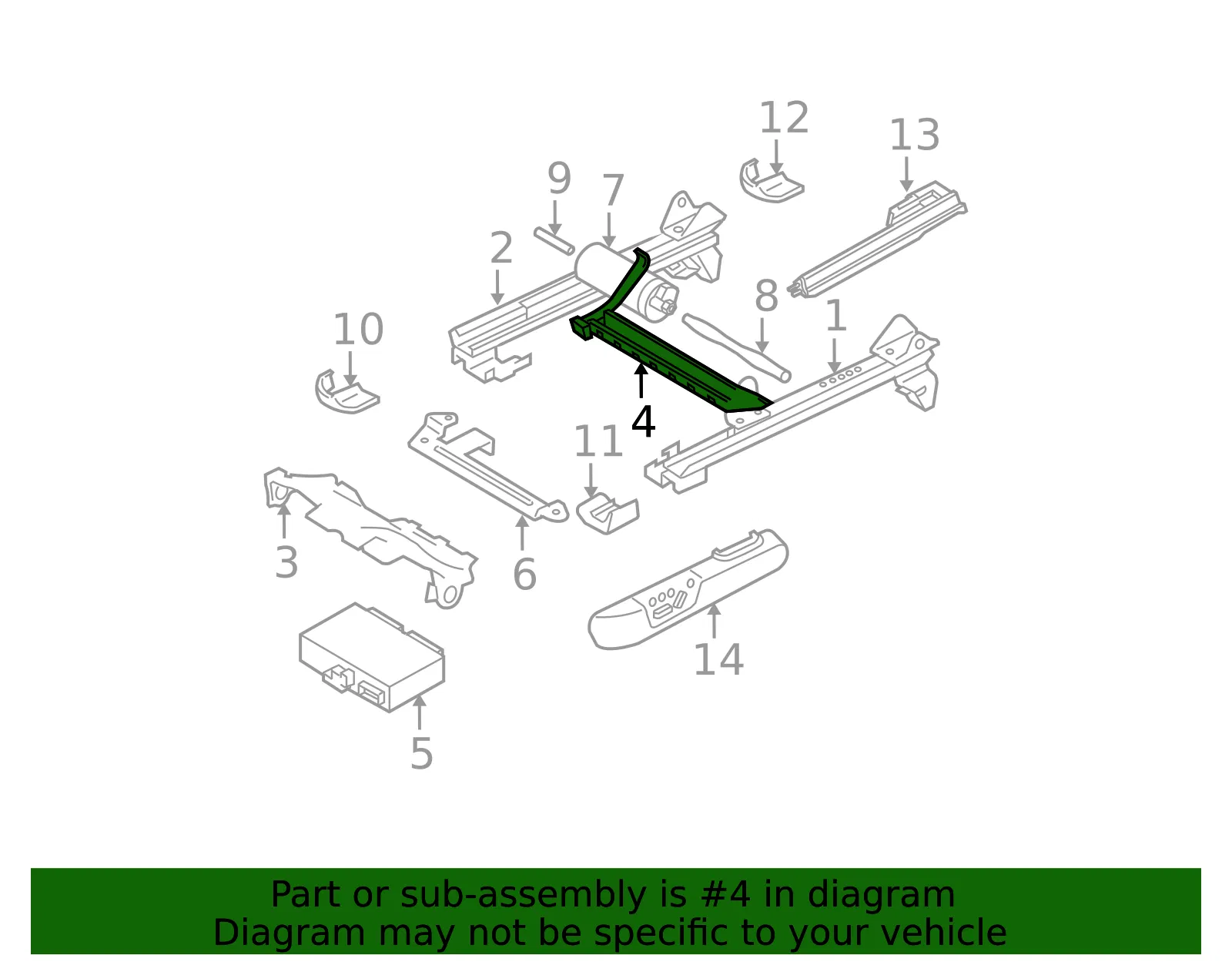 Seat Frame Bracket - Volvo (30734313) - view 3