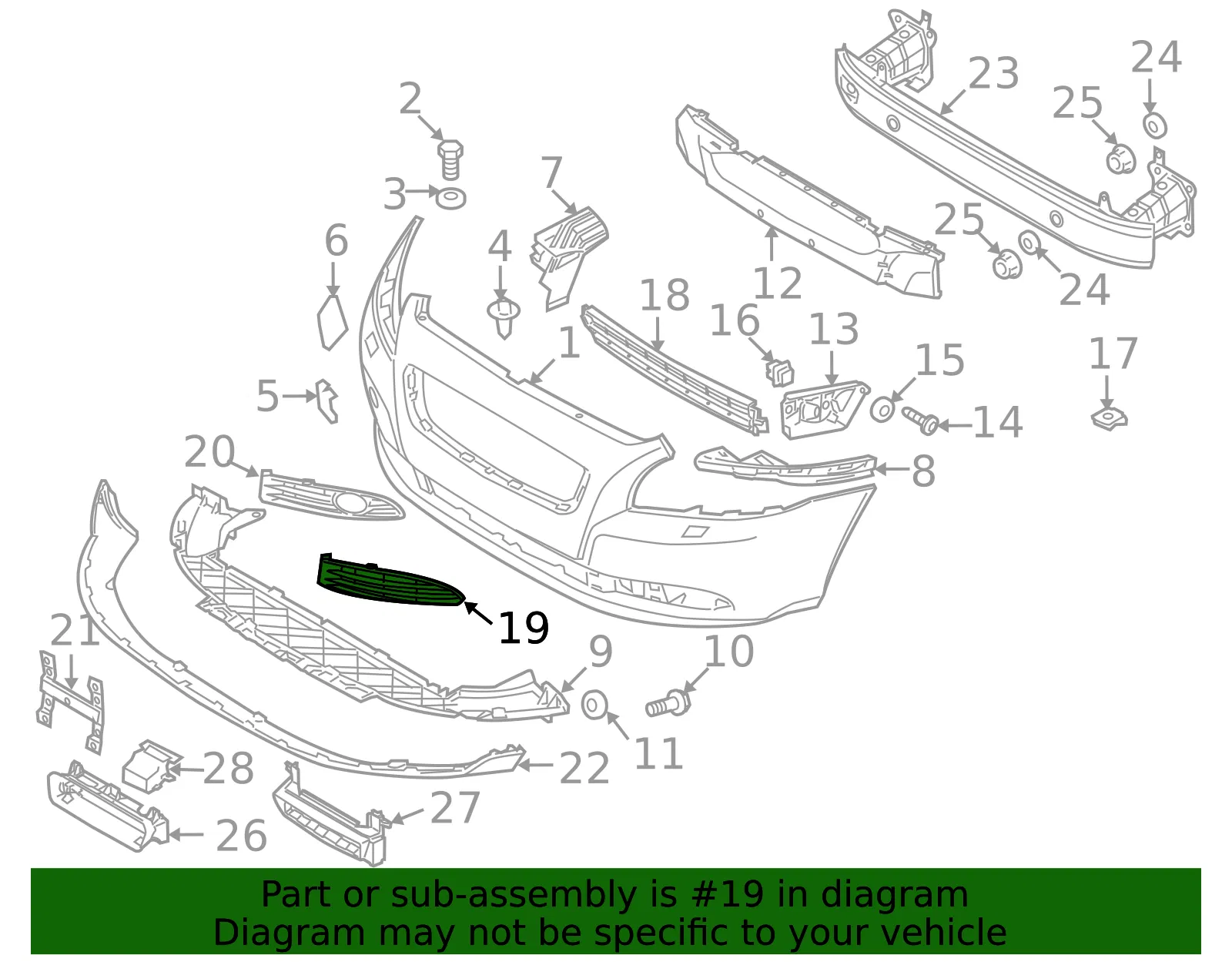 Corner Trim - Driver's Side (LH) - Volvo (30744921) - view 2