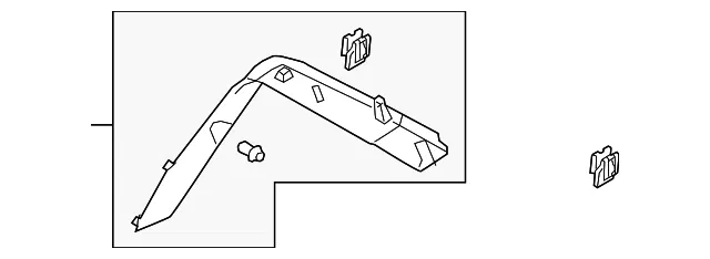 Upper Gate Trim - Driver's Side (LH) - Volvo (30747057)
