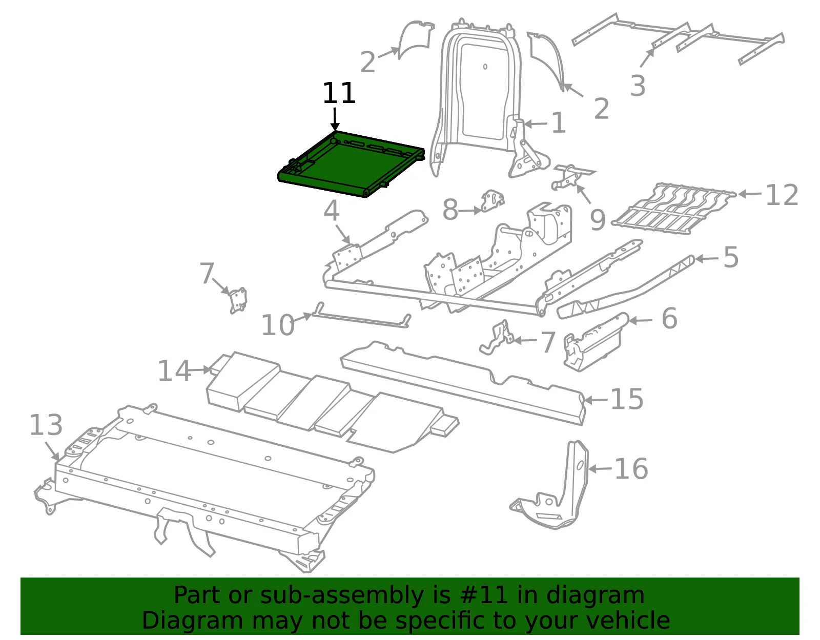 Seat Frame - Volvo (30749325) - view 2