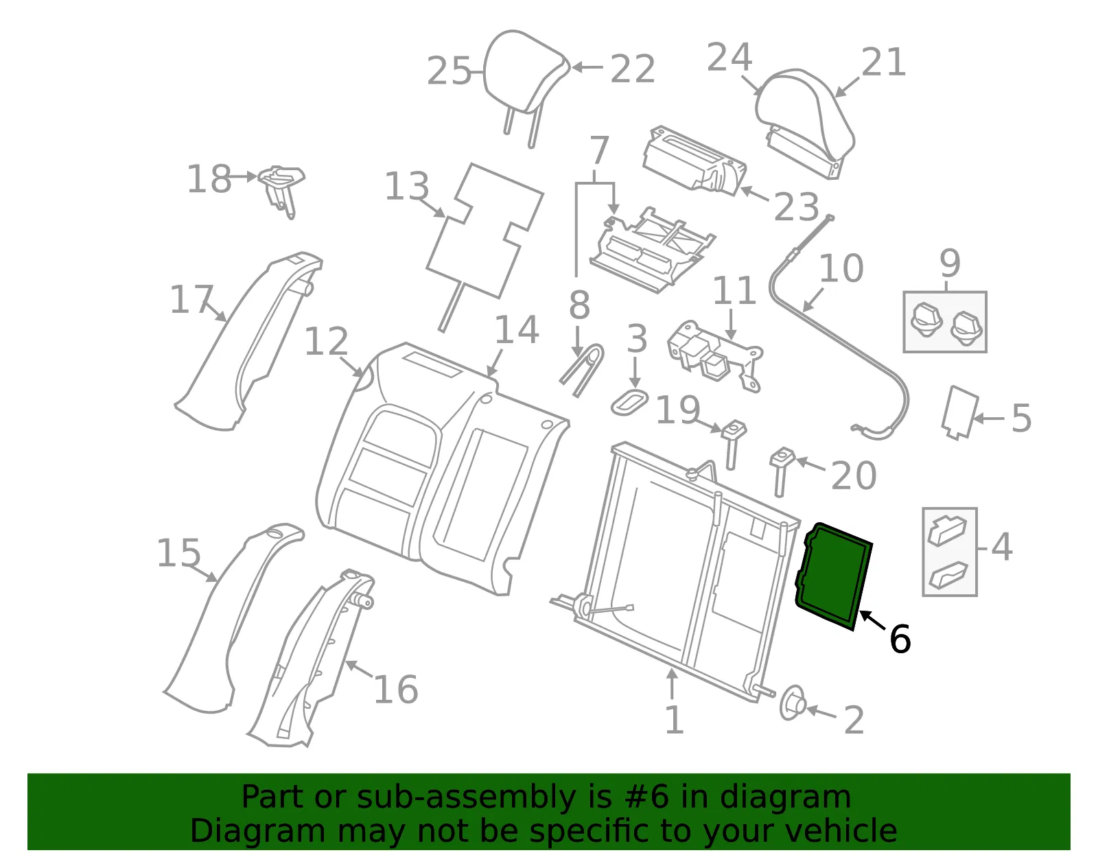 Seat Frame - Volvo (30749481) - view 2