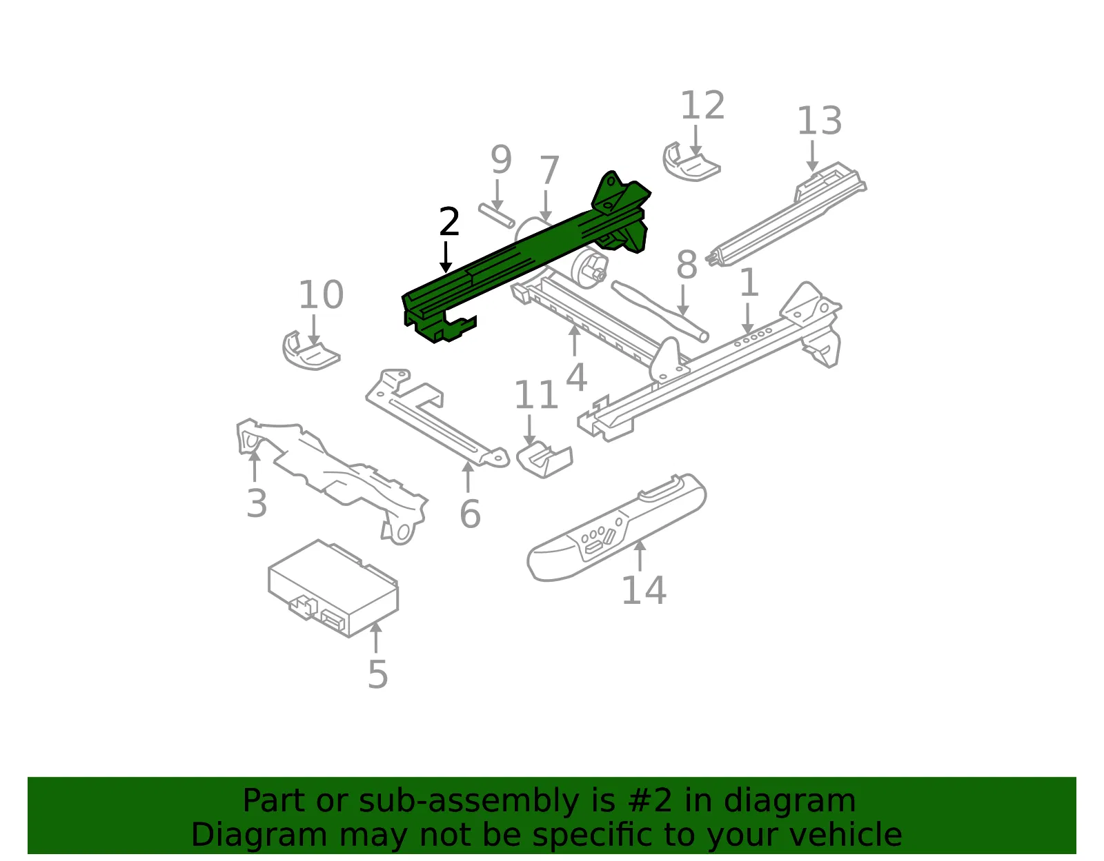Seat Track - Volvo (30749831) - view 2