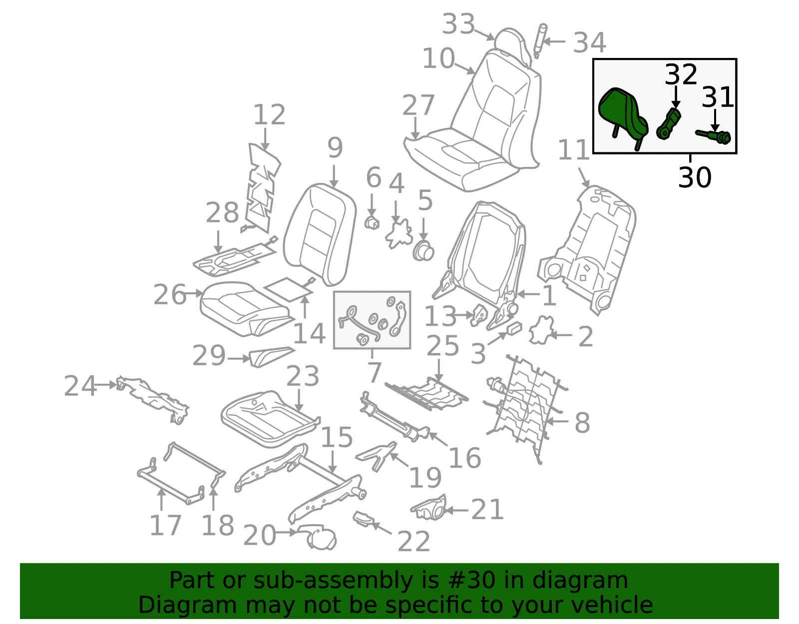 Headrest Cushion - Volvo (30749963) - view 2