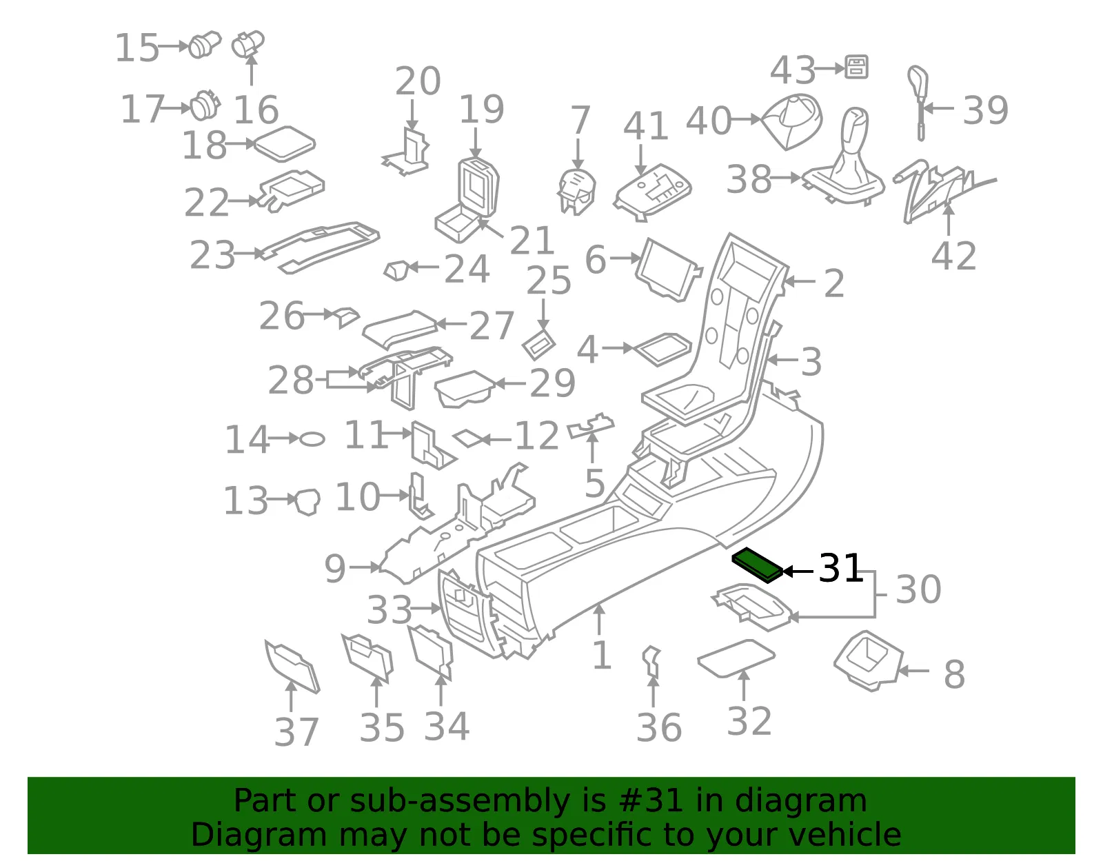 Storage Tray Mat - Volvo (30755467) - view 2