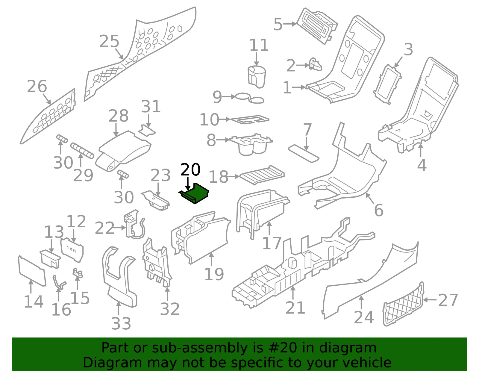 Console Body Mat - Volvo (30755571) - view 2