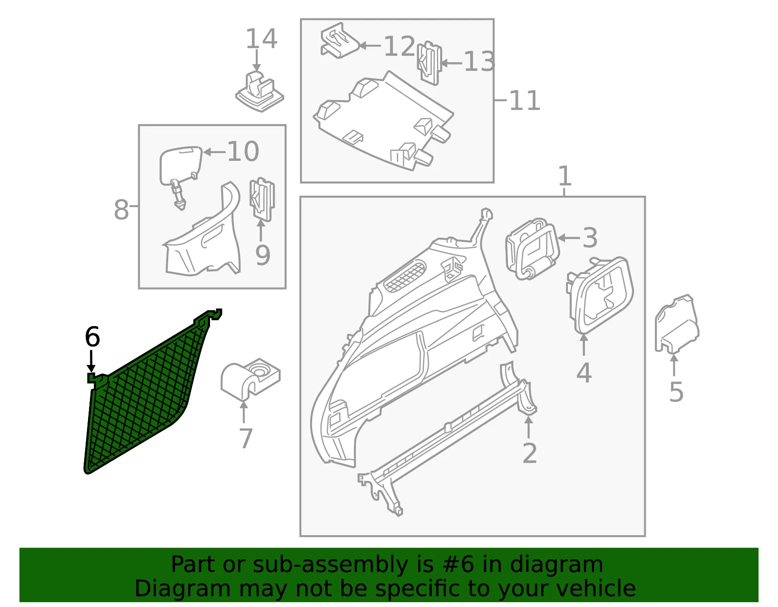 Net - Driver's Side (LH) - Volvo (30756506) - view 2