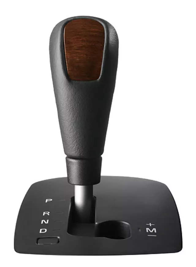 Leather-Clad Gearshift Knob With Wood Inlay - Volvo (30759053)