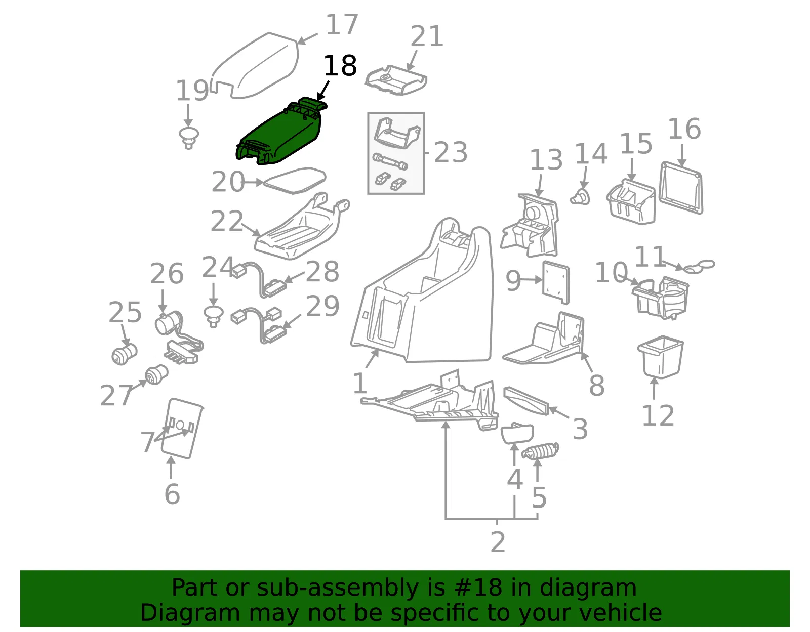 Console Trim Panel - Volvo (30766148) - view 3
