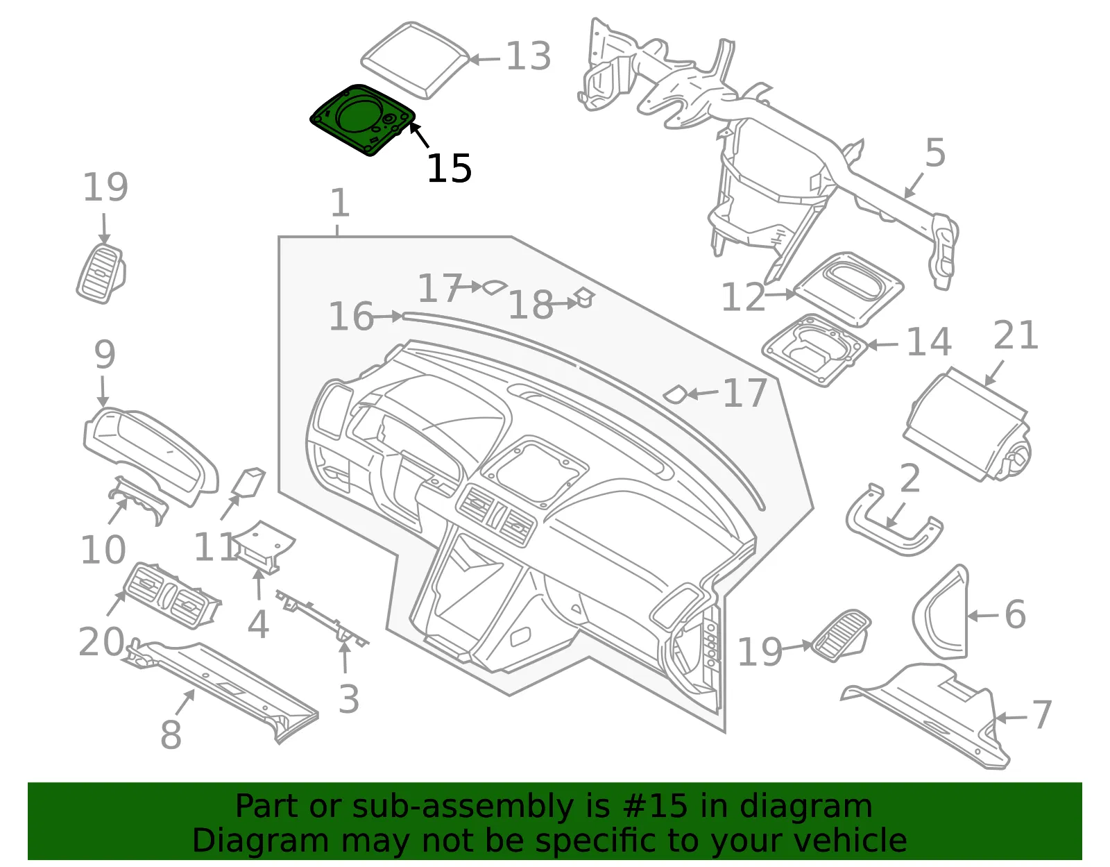 Instrument Panel Mounting Bracket - Volvo (30766429) - view 2