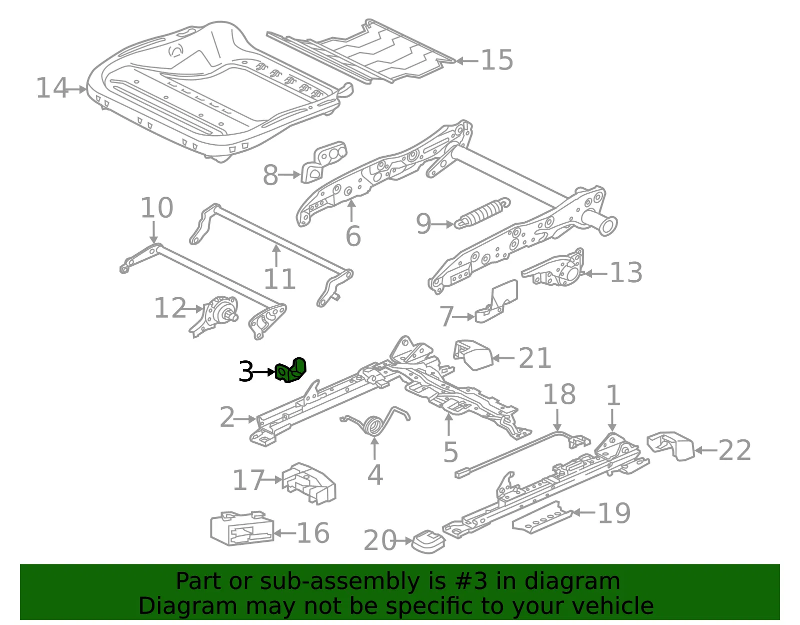 Seat Track Cover Cap - Volvo (30767491) - view 2