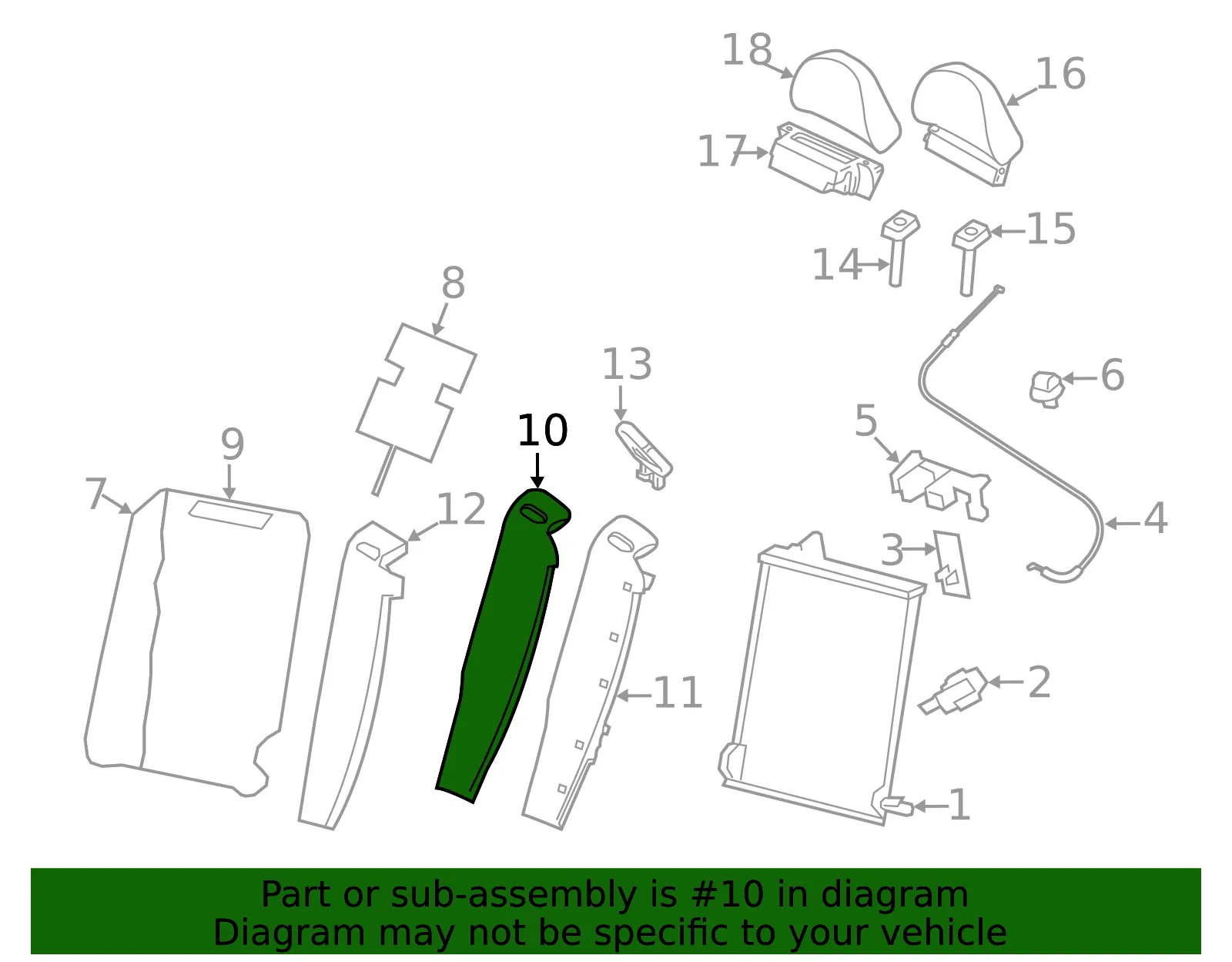 Outer Cushion - Driver's Side (LH) - Volvo (30767589) - view 2