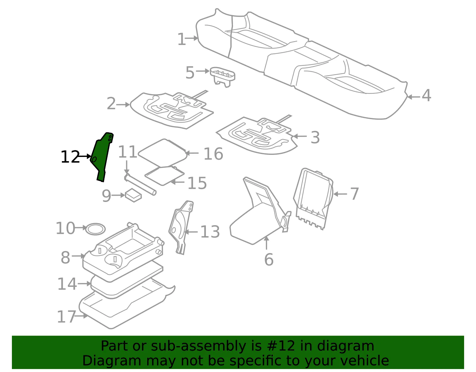 Armrest Bracket - Passenger Side (RH) - Volvo (30767722) - view 2