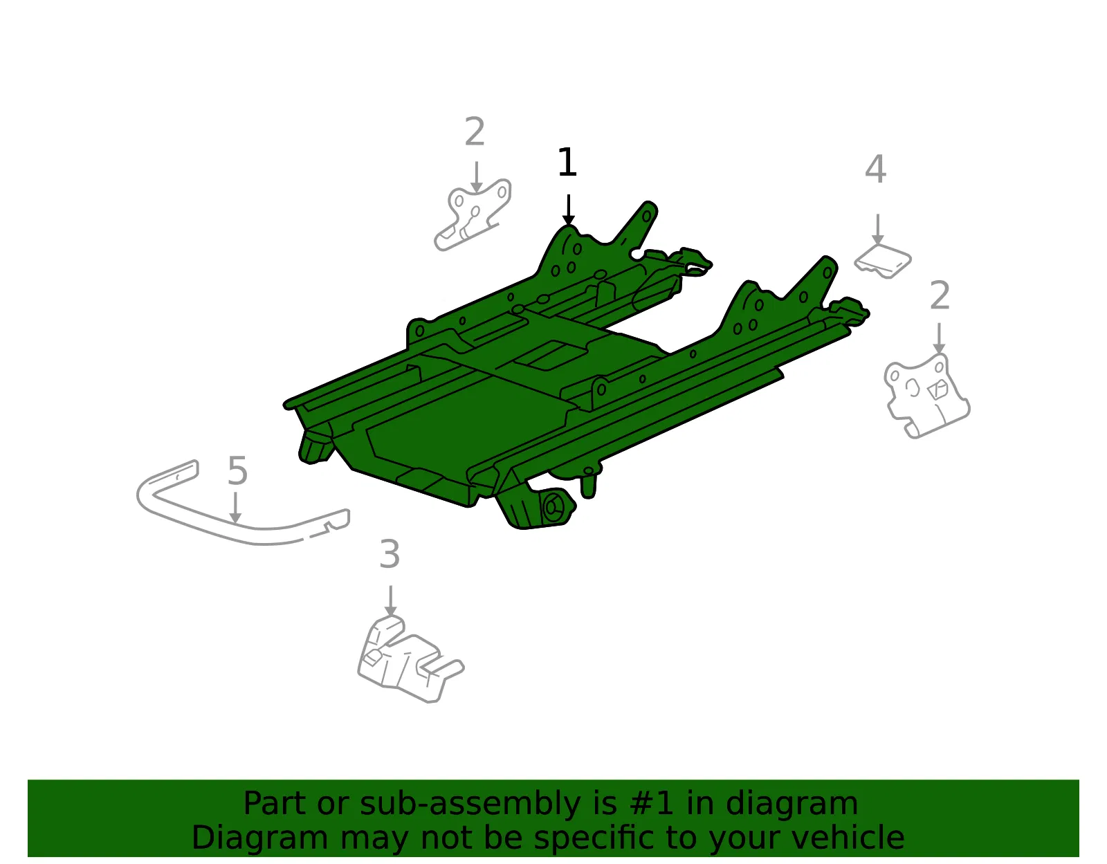 Seat Track - Volvo (30767776) - view 2