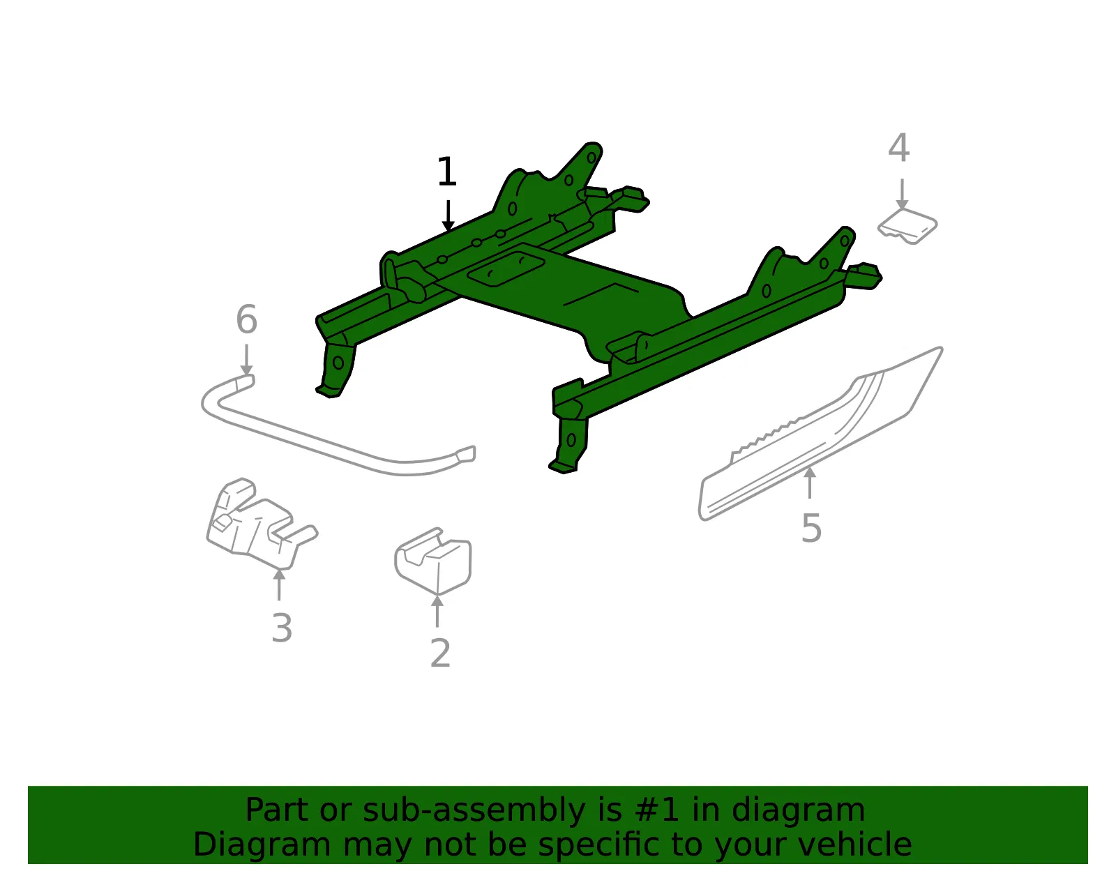 Seat Track - Volvo (30767783) - view 2