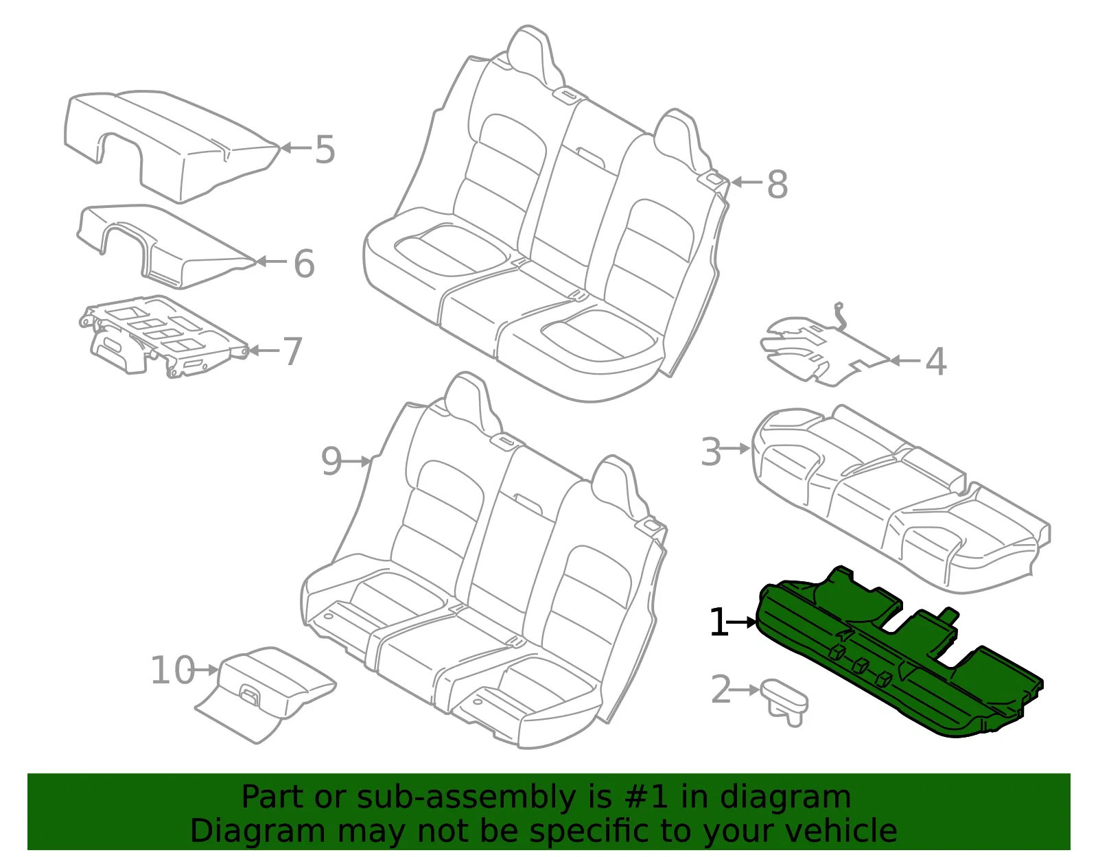 Cushion Frame - Volvo (30767988) - view 2
