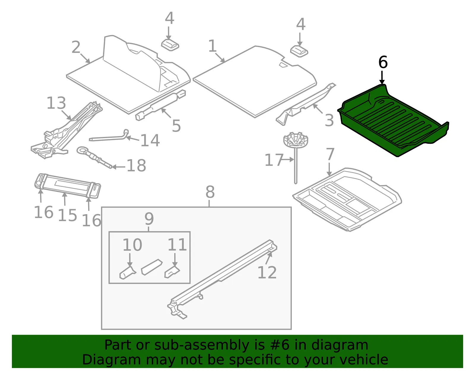 Floor Storage Compartment - Volvo (30776706) - view 4