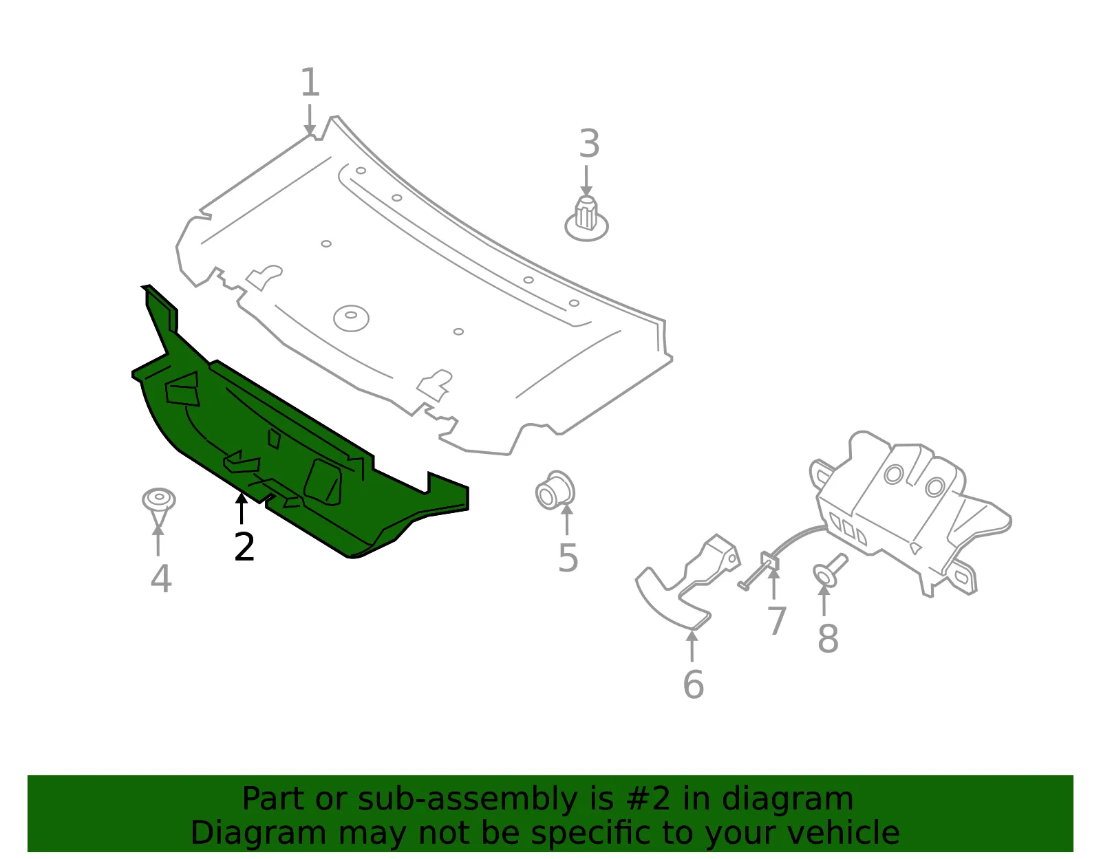 Trunk Lid Trim - Volvo (30787554) - view 2