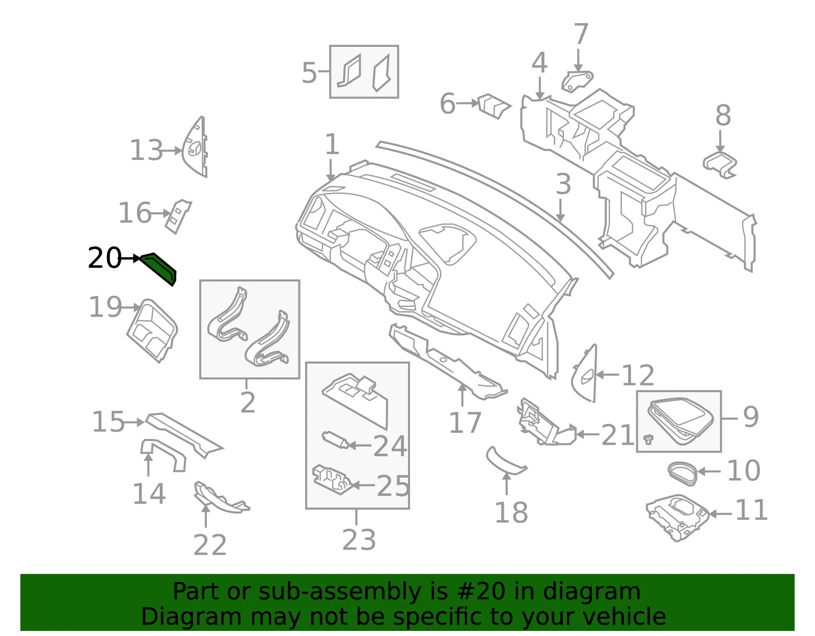 Upper Frame Mat - Volvo (30791739) - view 2