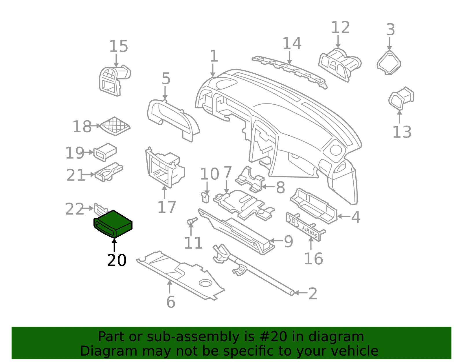 Storage Compartment - Volvo (30804300) - view 2