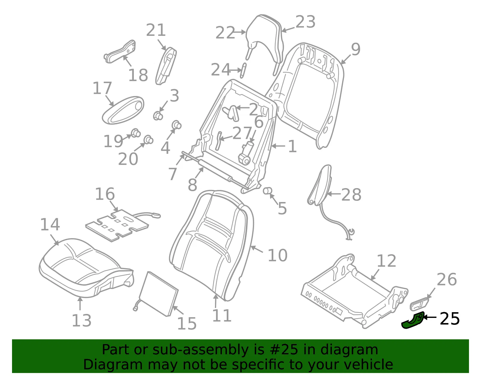 Seat Trim Panel - Volvo (30863814) - view 2