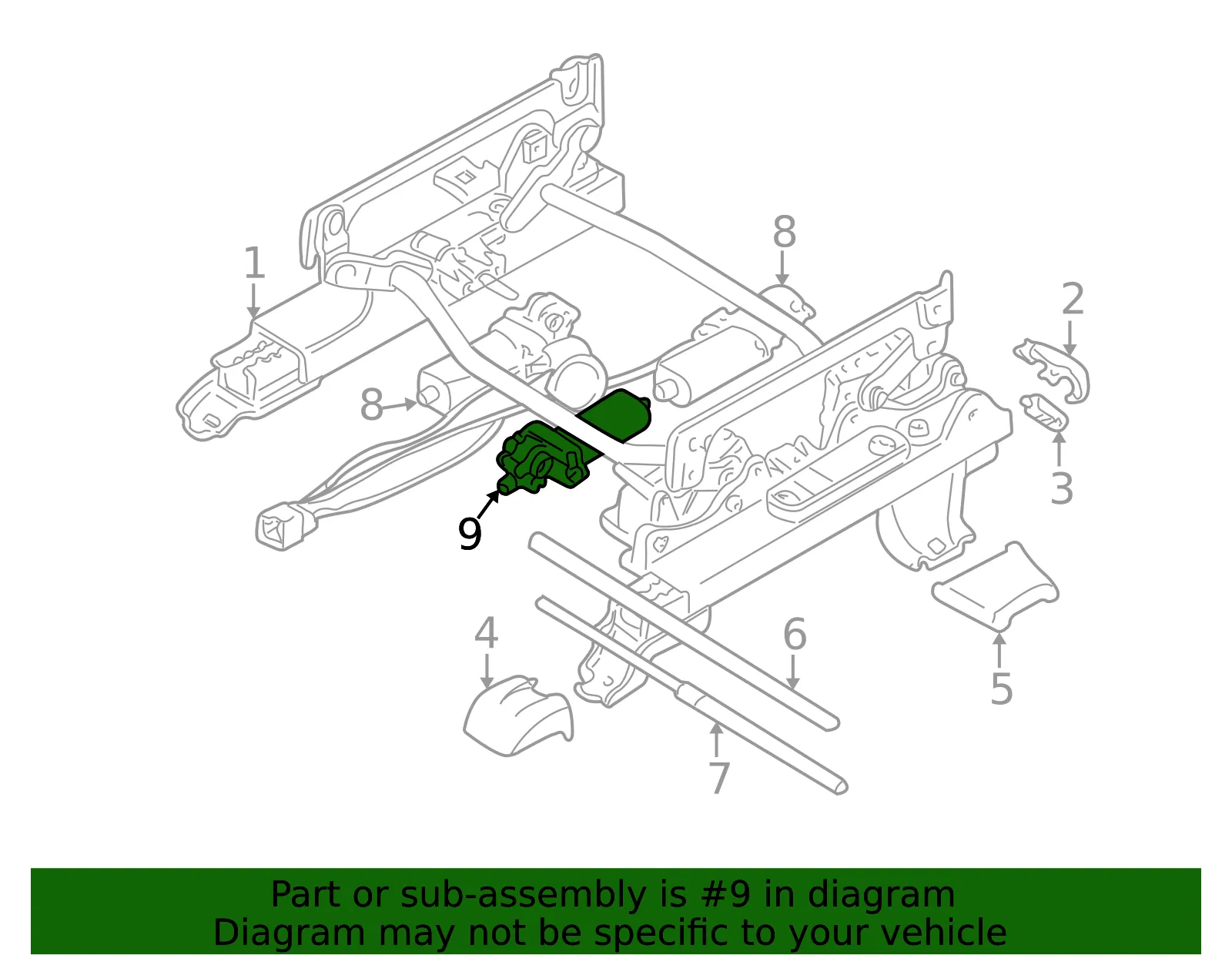 Seat Motor - Volvo (30880276) - view 2