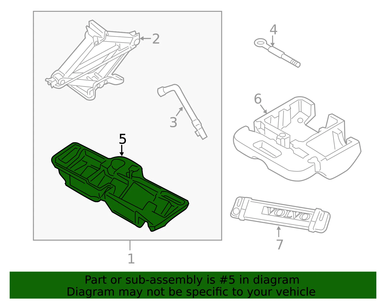 Floor Storage Compartment - Volvo (31202395) - view 3