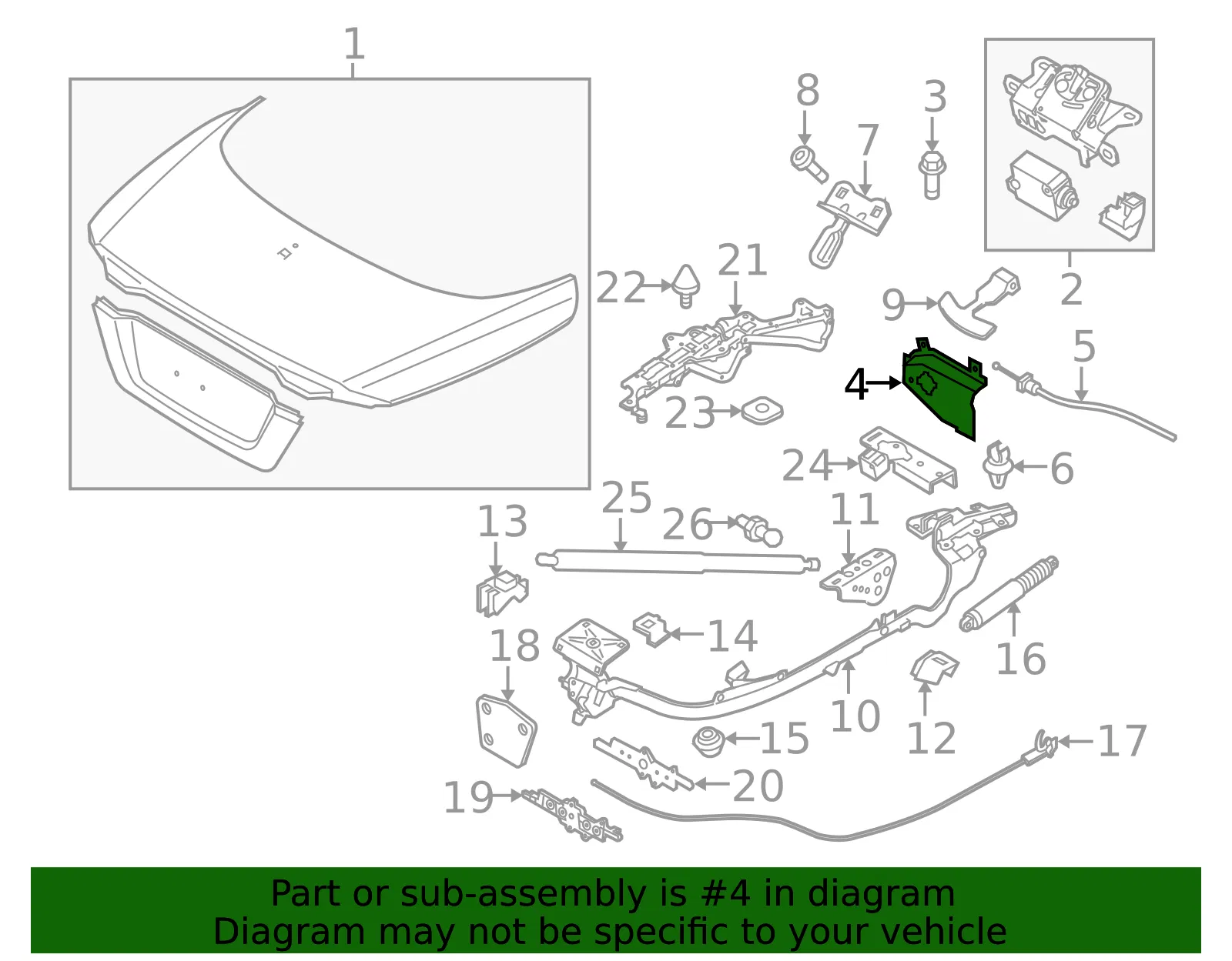 Deck Lid Trim - Volvo (31256562) - view 2