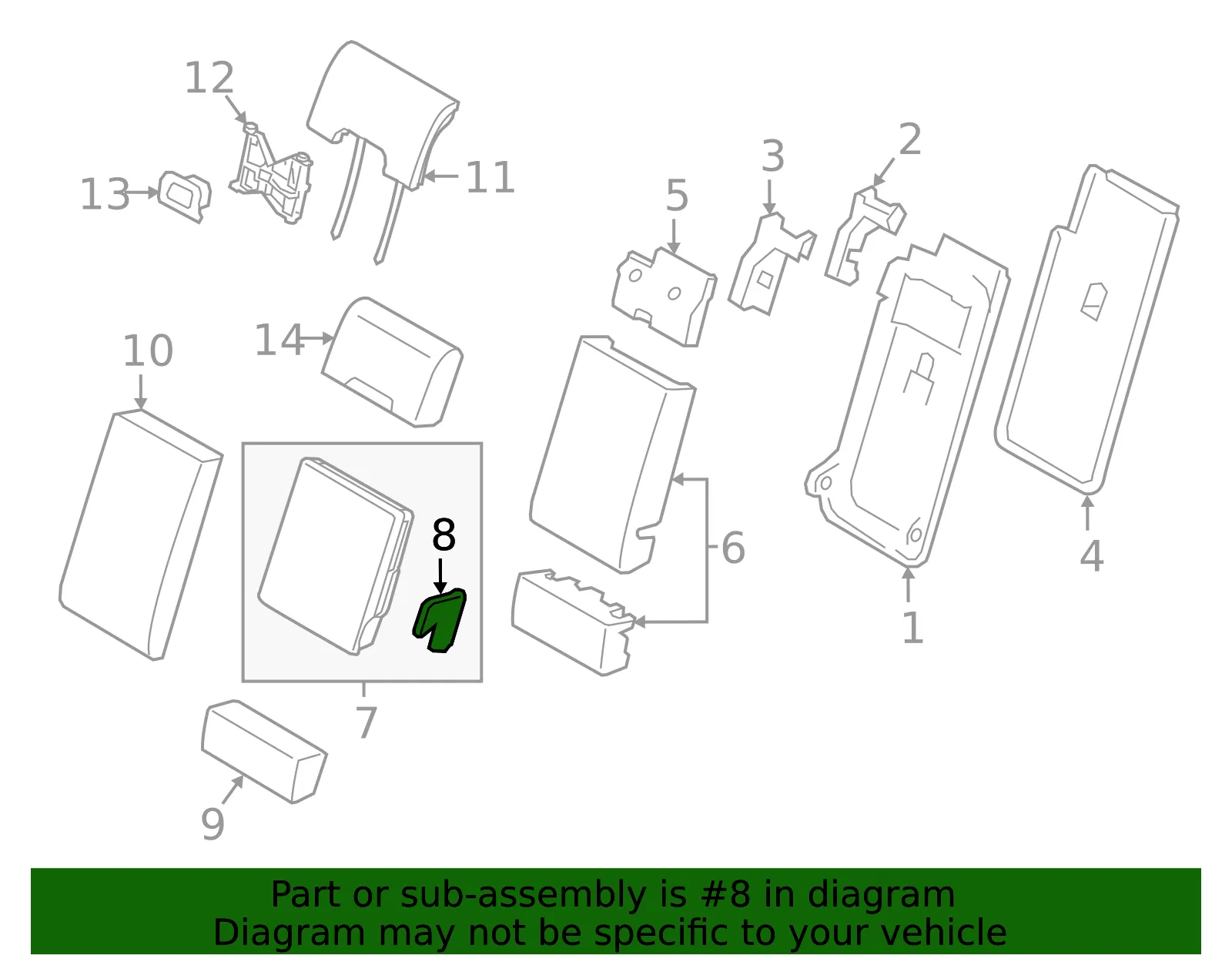 Armrest Assembly Cover - Volvo (31263172) - view 2