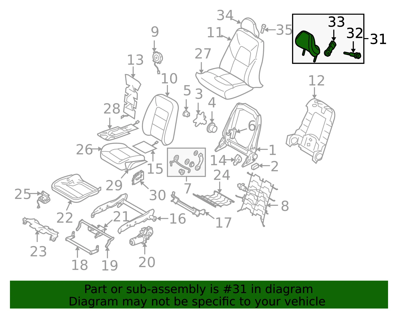 Headrest Cushion - Volvo (31263825) - view 2