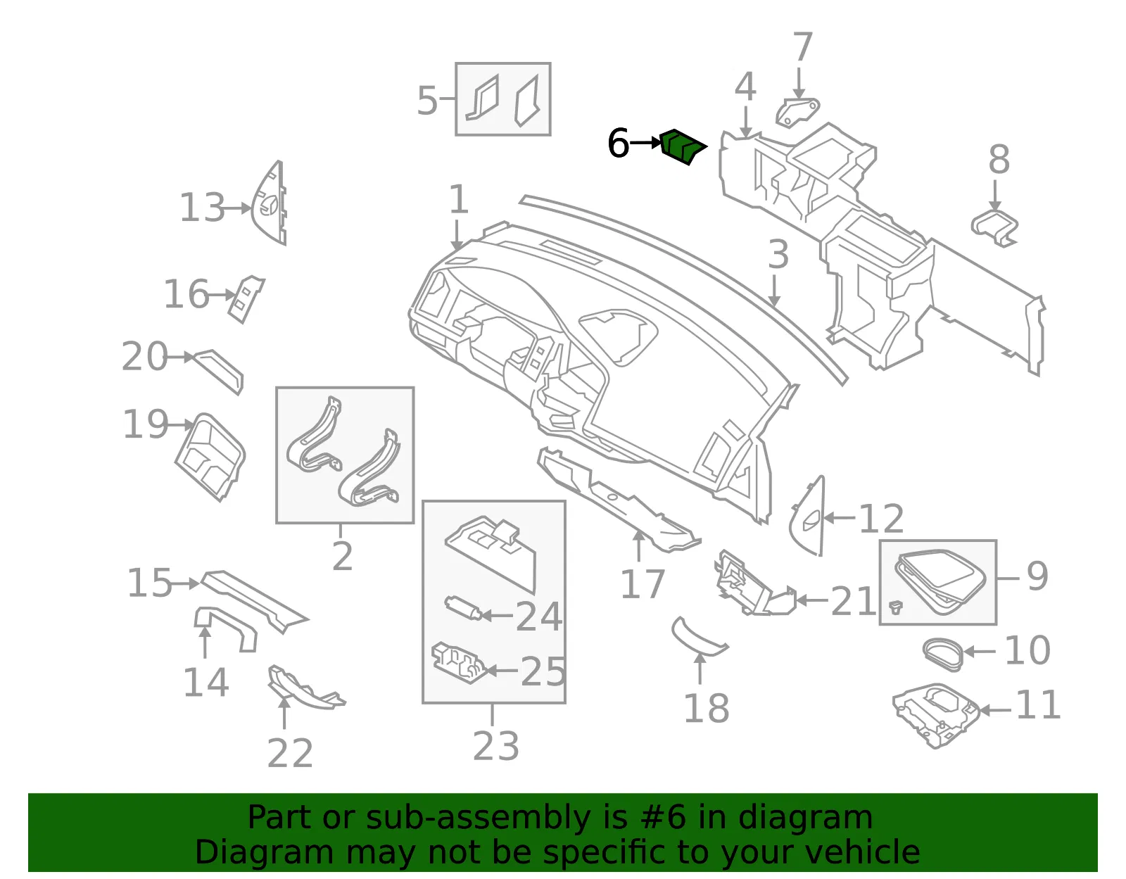 Instrument Panel Cross-Member Bracket - Volvo (31305738) - view 2