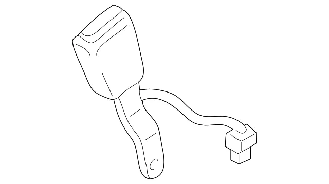 Seat Belt Receptacle - Volvo (31320136) - view 2