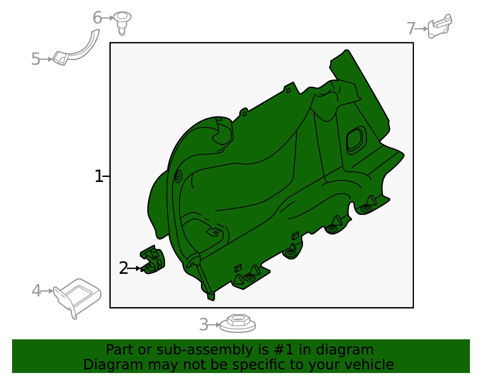 Side Trim Panel - Volvo (31322878) - view 2