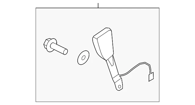 Seat Belt Receptacle - Volvo (31332734) - view 2