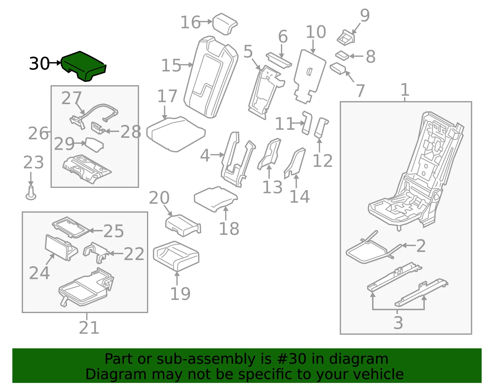 Seat Cushion Pad - Volvo (31351816) - view 2