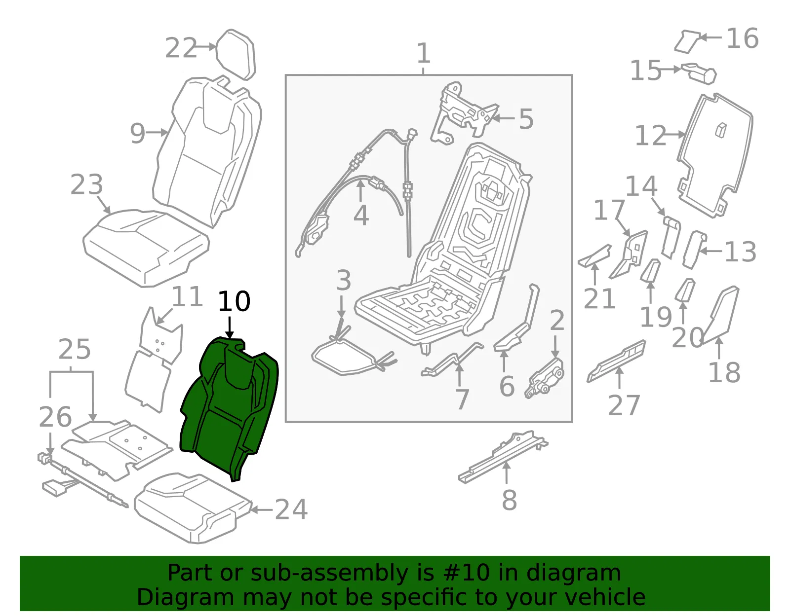 Seat Back Pad - Volvo (31351824) - view 2