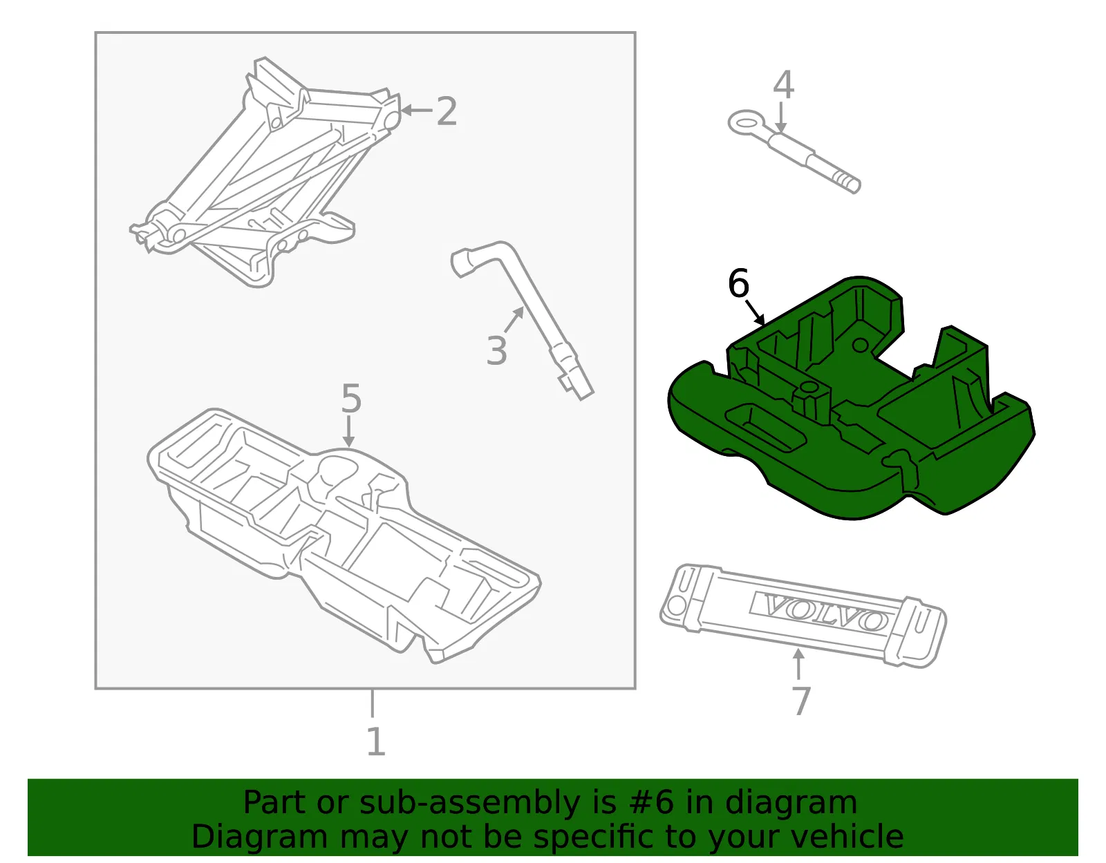Floor Storage Compartment - Volvo (31358962) - view 2