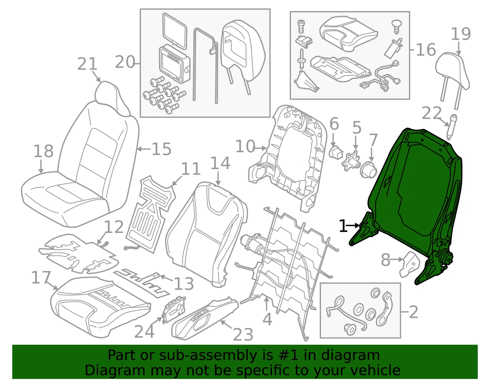 Seat Back Frame - Volvo (31363833) - view 2