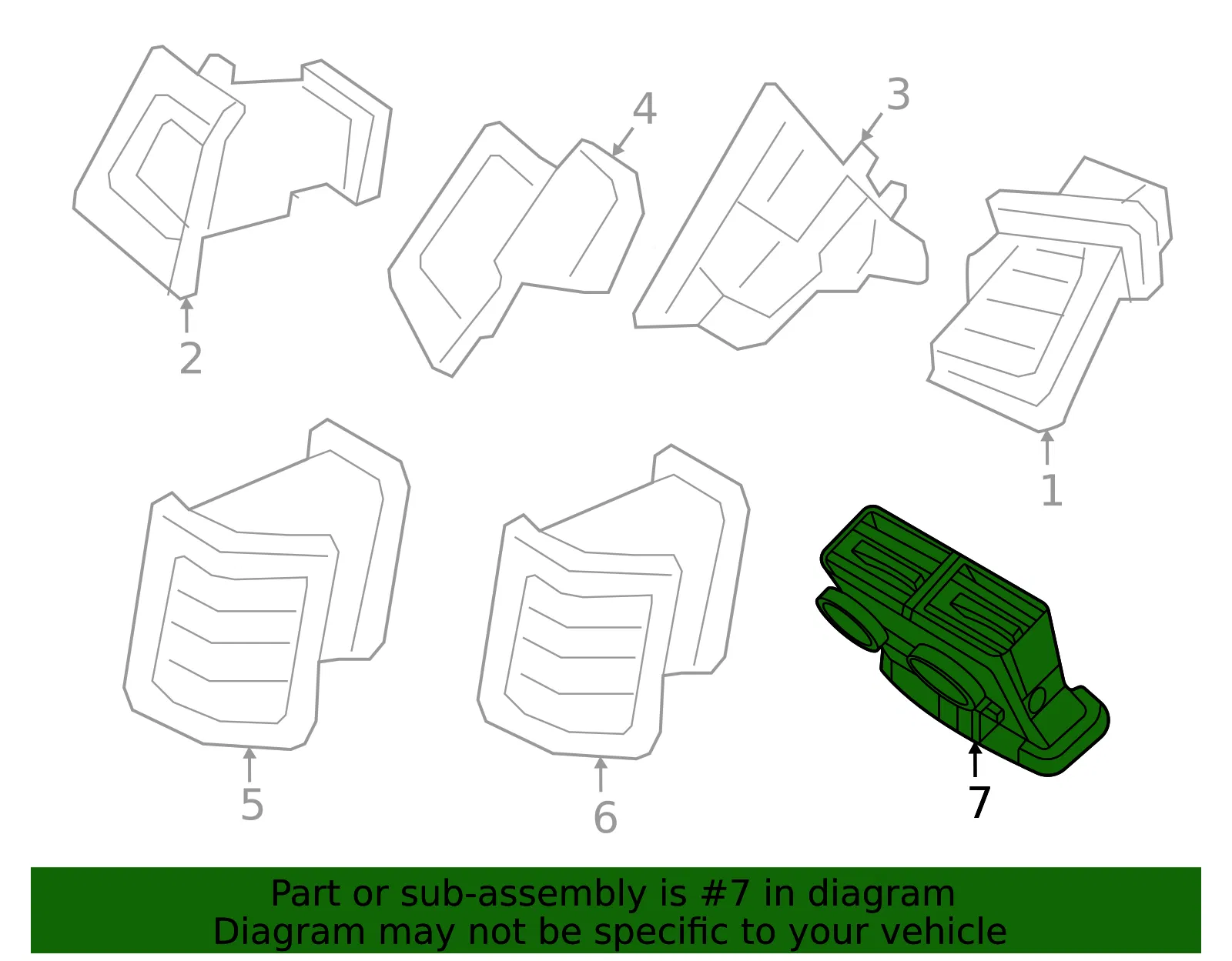 Console Air Vent - Volvo (31365121) - view 2