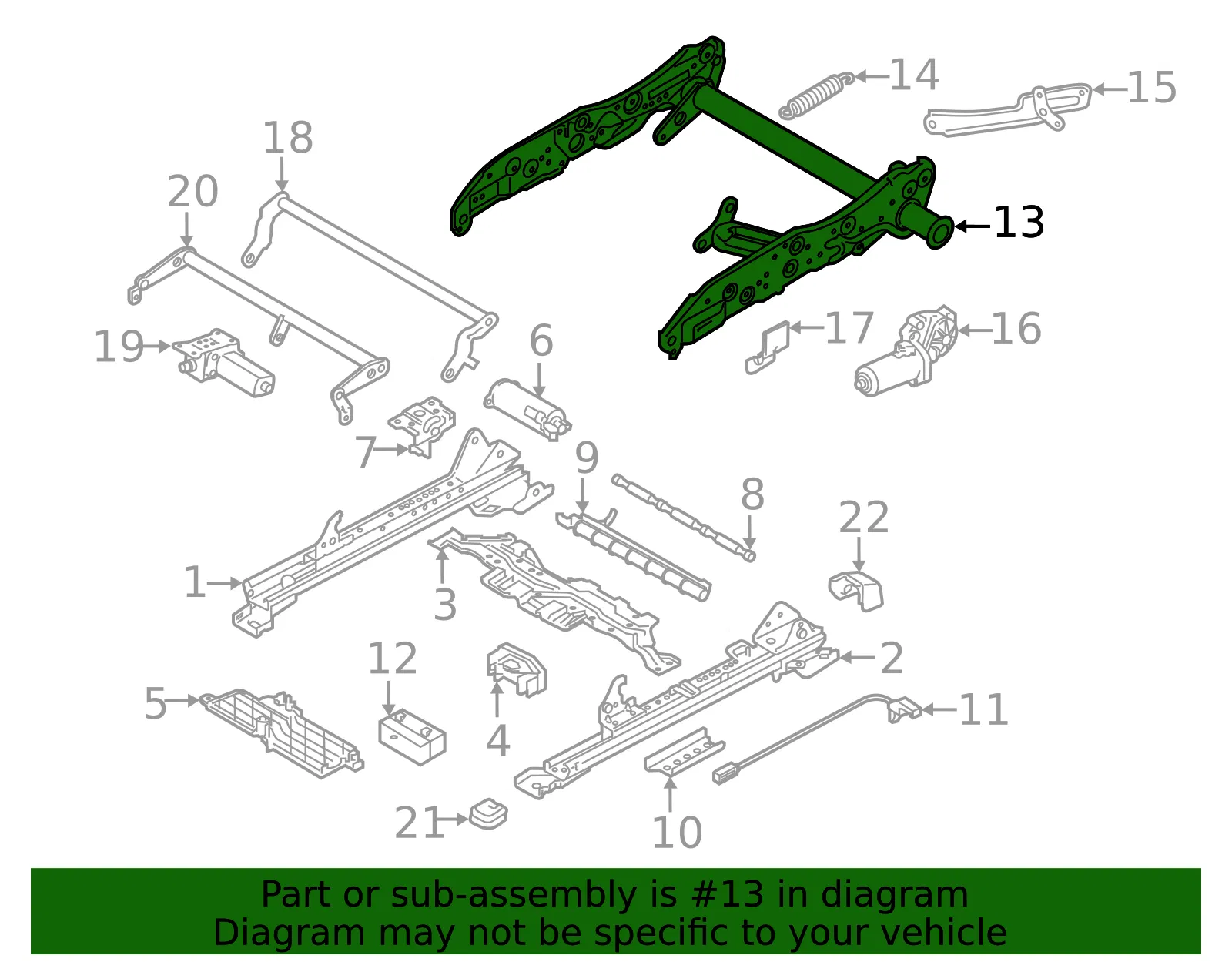 Seat Frame - Volvo (31366149) - view 2