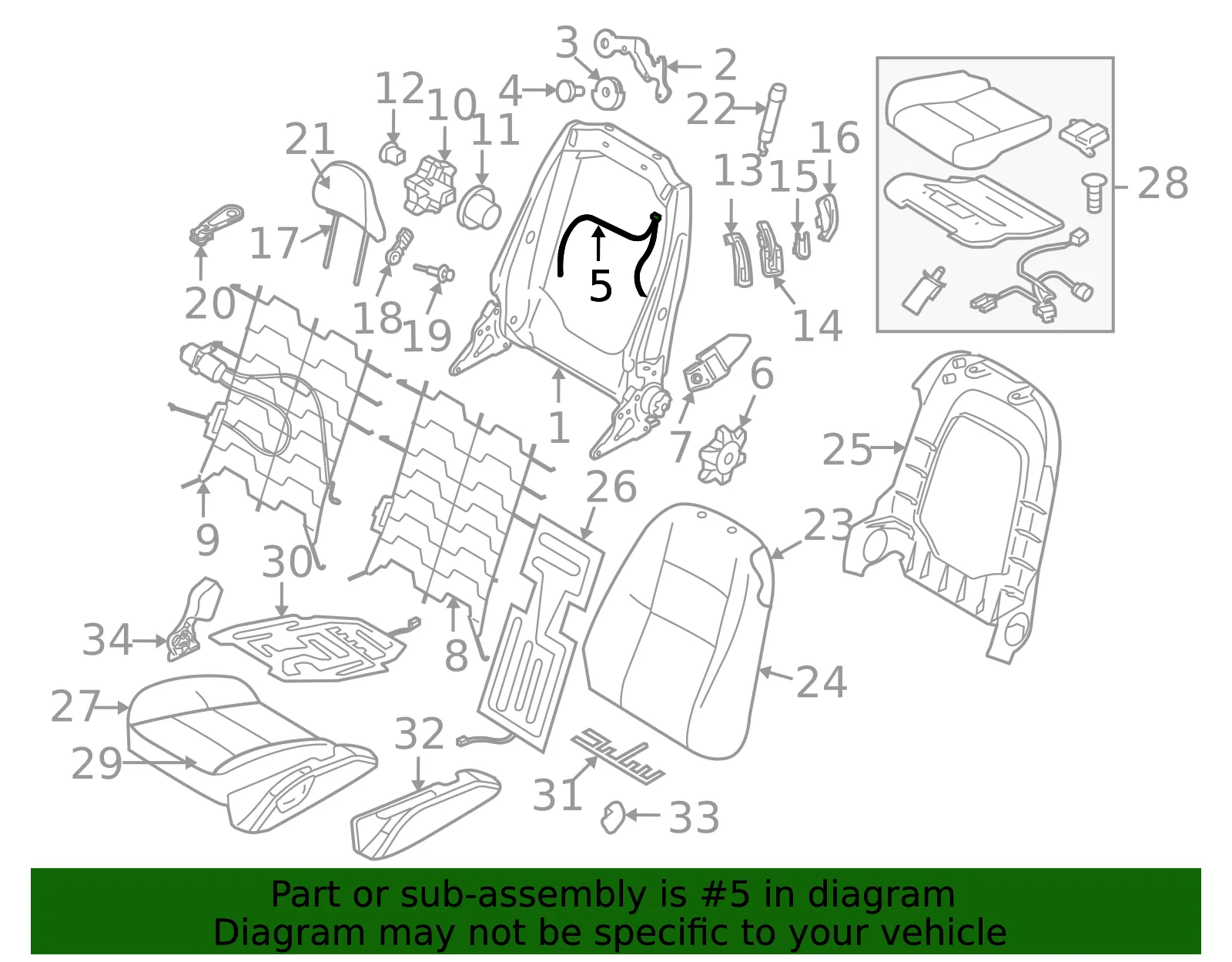 Seat Flex Cable - Volvo (31369417) - view 2